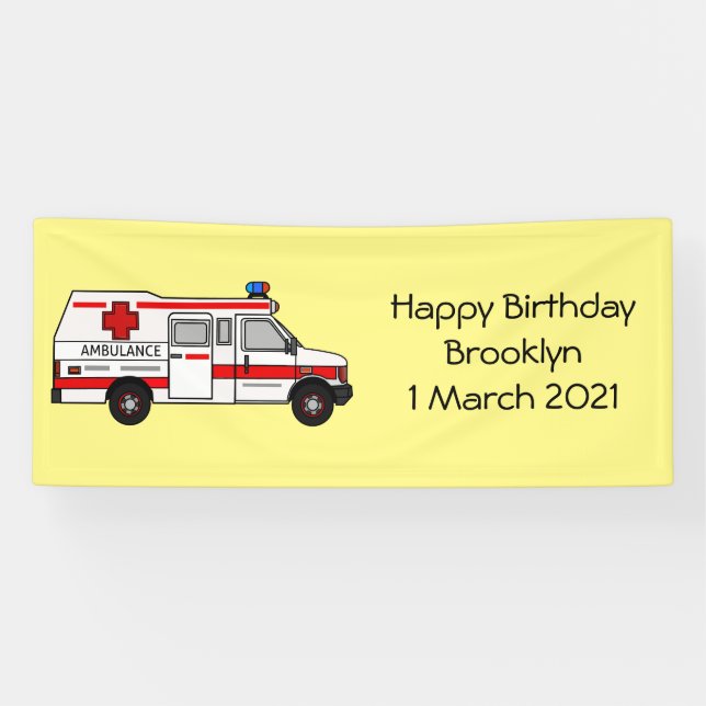 Banderoles Illustration d'ambulance (Horizontal)