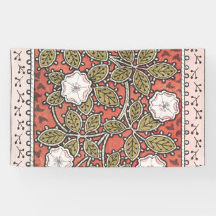 Banderoles Illustration d'art de rose sauvage Fleur Vintage