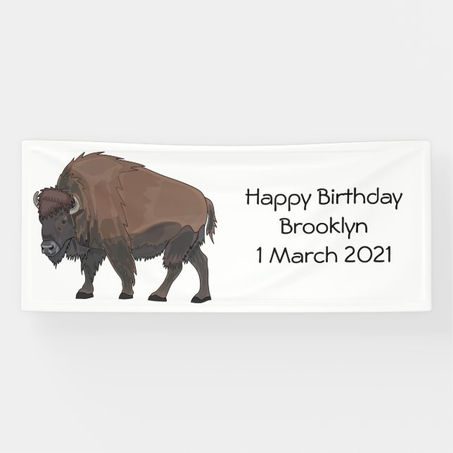 Banderoles Illustration de bison (Horizontal)