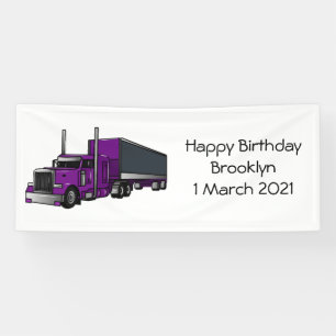 Banderoles Illustration de camion semi-remorque
