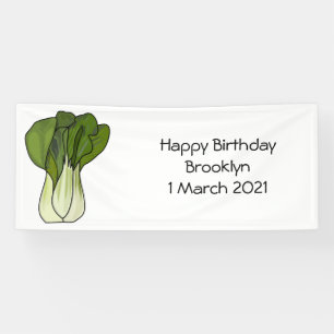 Banderoles Illustration de dessin animé de bok choy