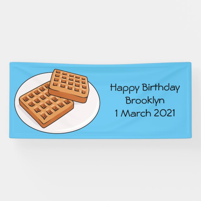 Banderoles Illustration de gaufre (Horizontal)