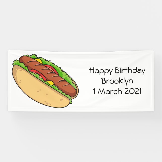 Banderoles Illustration de Hot dog (Horizontal)