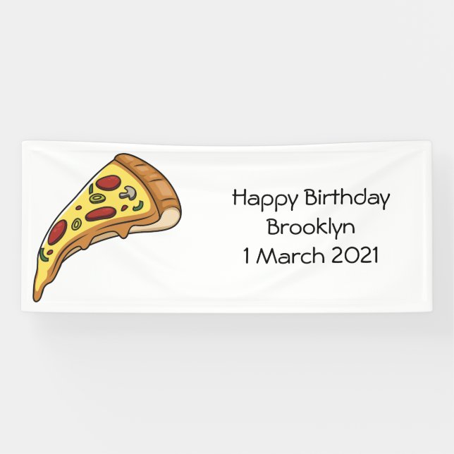 Banderoles Illustration de la pizza (Horizontal)