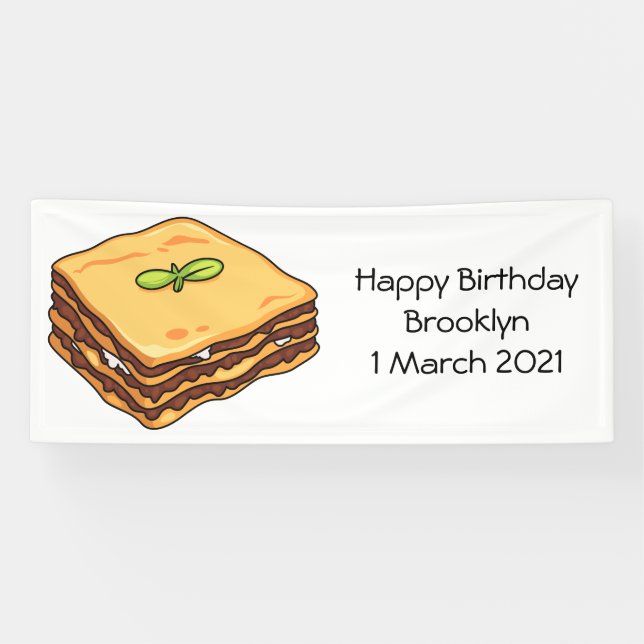 Banderoles Illustration de Lasagna (Horizontal)