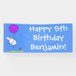 Banderoles Illustration de l'humour en ballons de mouton mign