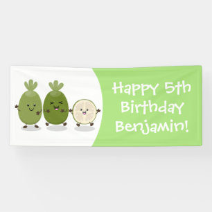 Banderoles Illustration de mignonne guava feijoa