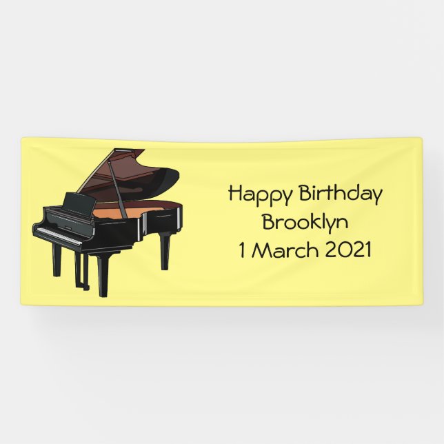 Banderoles Illustration de piano (Horizontal)