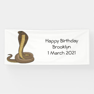 Banderoles Illustration de serpent à cobra Brown