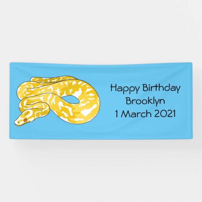 Banderoles illustration de serpent python birman de dessin an (Horizontal)