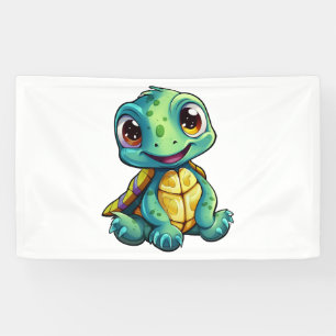 Banderoles Illustration de tortue caricaturale