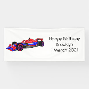 Banderoles Illustration de voiture de course professionnelle