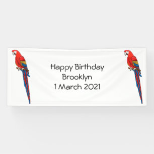 Banderoles Illustration du perroquet de macaw Scarlet