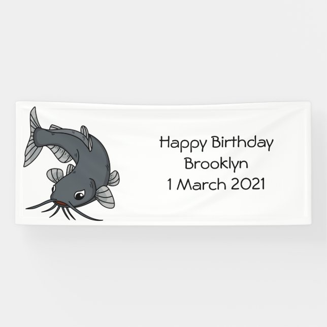 Banderoles Illustration du poisson-chat mignon (Horizontal)
