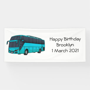 Banderoles Illustration d'un autobus à passagers moderne