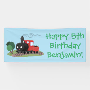 Banderoles Illustration d'une locomotive à vapeur mûre