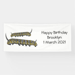 Banderoles Illustration Monarch caterpillar