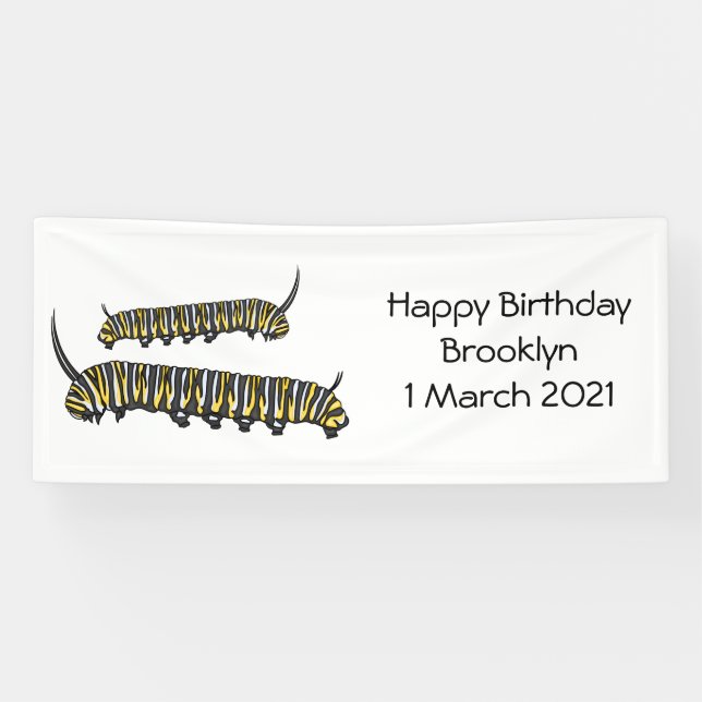 Banderoles Illustration Monarch caterpillar (Horizontal)