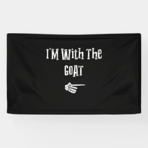 Banderoles I'm With Goat Halloween Costume Funny