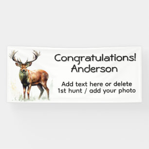 Banderoles Immense Cerf Rendu Ajouter Photo Texte Personnalis