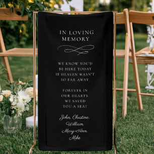 Banderoles "In Love Memory" Moderne, Calligraphie, Mariage