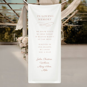 Banderoles "In Love Memory" Moderne, Calligraphie, Mariage