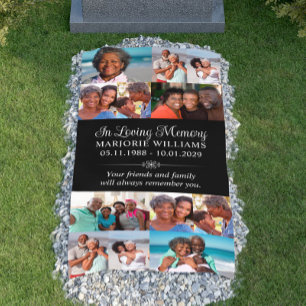 Banderoles In Loving Memory 12 Photo Collage Couverture de la