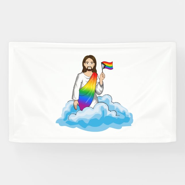 Banderoles Indicateur de progression de Rainbow Jesus (Horizontal)