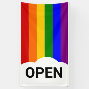 Banderoles Indicateur ouvert Rainbow Cloud
