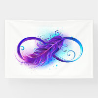Infini avec plume violette