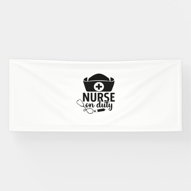 Banderoles Infirmière-cadeau en service (Horizontal)