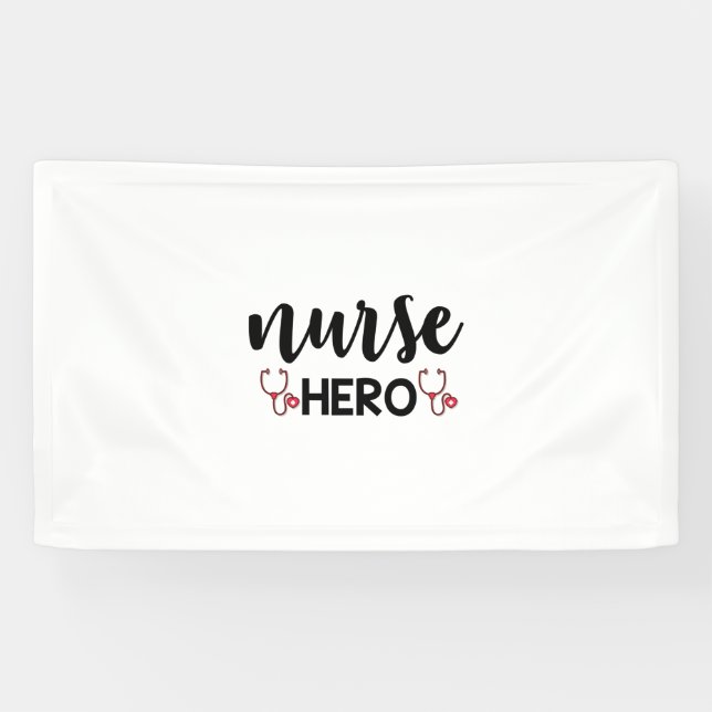 Banderoles Infirmière Cadeau Infirmière Hero (Horizontal)