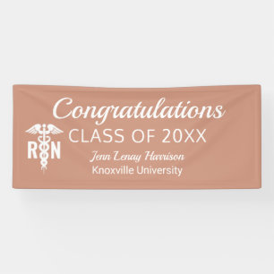 Banderoles Infirmière diplômée Blush Pink Félicitations N