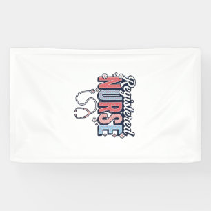 Banderoles Infirmière diplômée modèle de t-shirt vintage vect