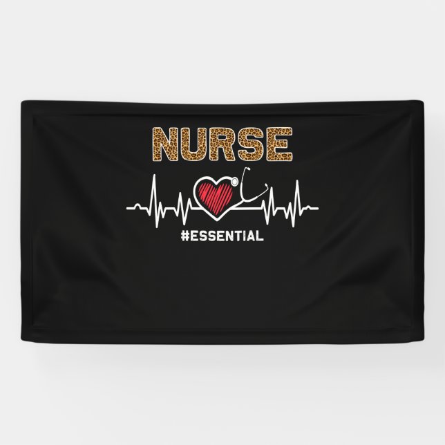 Banderoles Infirmière #Essential Stethoscope Heartbeat Hospit (Horizontal)