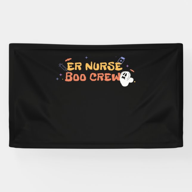 Banderoles infirmière infirmière Boo Crew Urgence infirmière  (Horizontal)