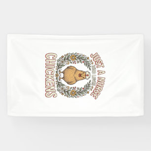 Banderoles Infirmière qui aime les poulets Design de T-shirt 