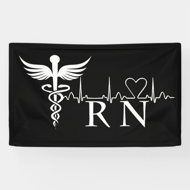 Banderoles Infirmière RN Heartbeat (Horizontal)