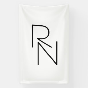 Banderoles Initiales chevauchantes de style moderne