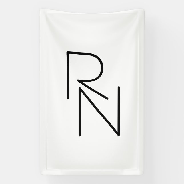 Banderoles Initiales chevauchantes de style moderne (Verticale)