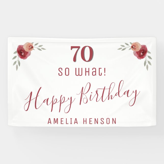 Banderoles Inspirationnel donc quel 70e anniversaire fête flo (Horizontal)