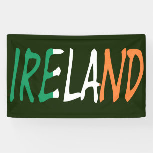 Banderoles Irlande superposée sur la chaîne Irish Flag