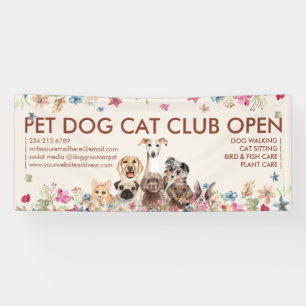 Banderoles Ivory Dog Boutique Épouses Marionnettes Open Party