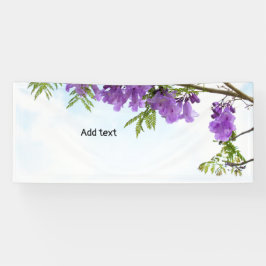 Banderoles Jacaranda Des fleurs mauves fleurissent