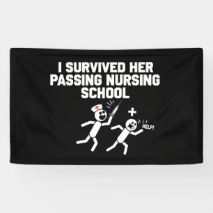 Banderoles J'Ai Survécu À Son Passage Infirmière De L'École D