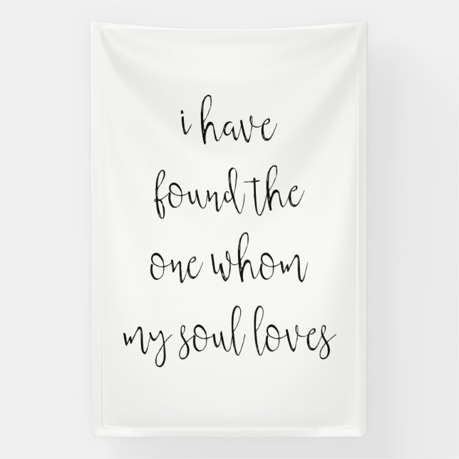 Banderoles "J'ai trouvé celui que mon âme aime" Mariage (Verticale)