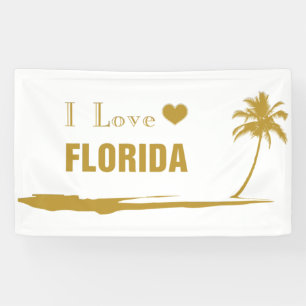 Banderoles J'aime Florida Gold