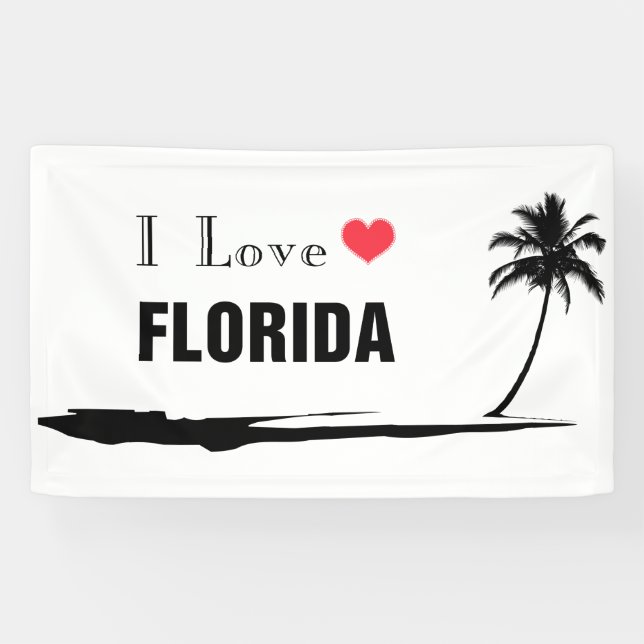 Banderoles J'aime la Floride (Horizontal)