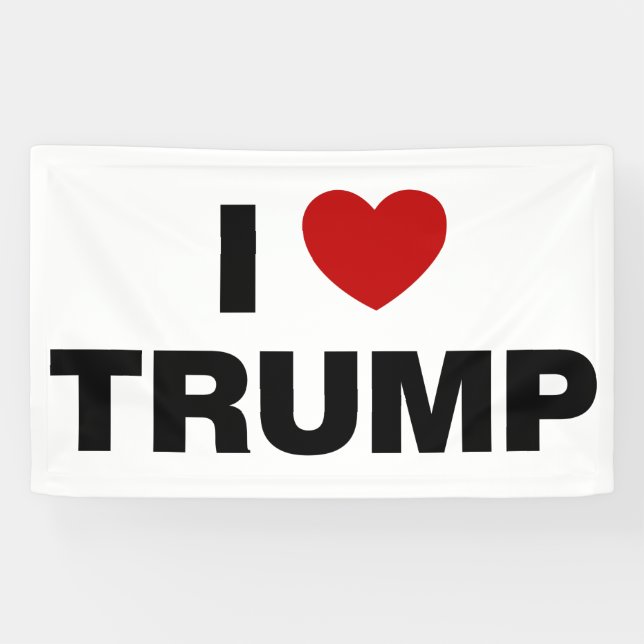 Banderoles J'aime Trump (Horizontal)