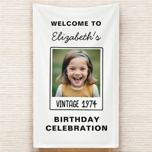 Banderoles Jalon vintage Anniversaire Garde photo